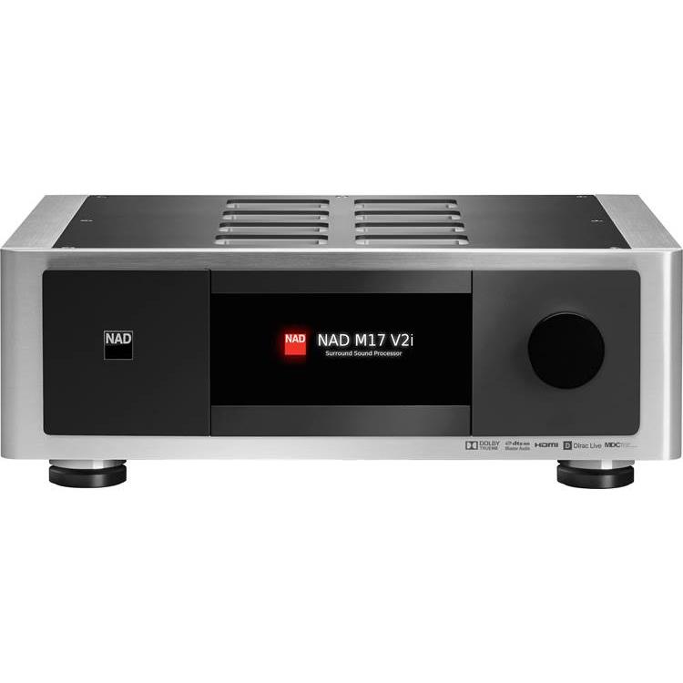 NAD Master Series M17 V2i Home theater preamp/processor with 11.2-channel processing, Dolby Atmos, Apple AirPlay 2 and Dirac Live room correction