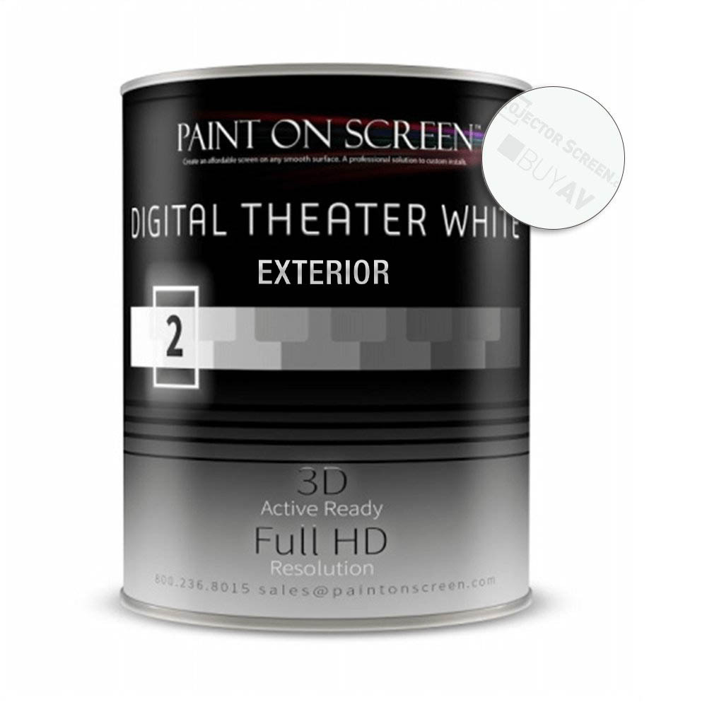 Projector Screen Paint - Exterior - Digital Theater White - Gallon - G002EX