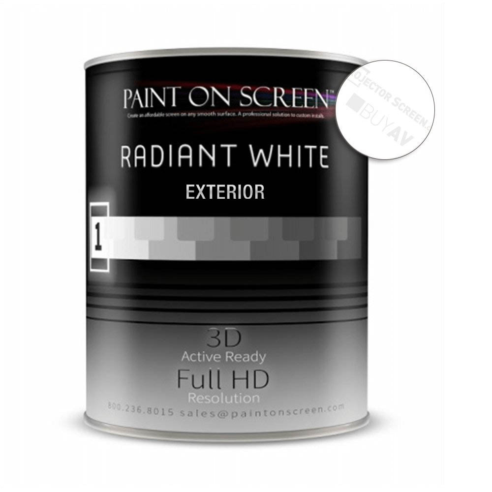 Projector Screen Paint - Exterior - Radiant White - Gallon - G001EX