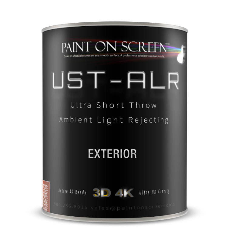 Projection / Projector Screen Paint - Ultra Short Throw with Ambient Light Rejection - 0.7 - White - Gallon - G00USTALREX-WHITE