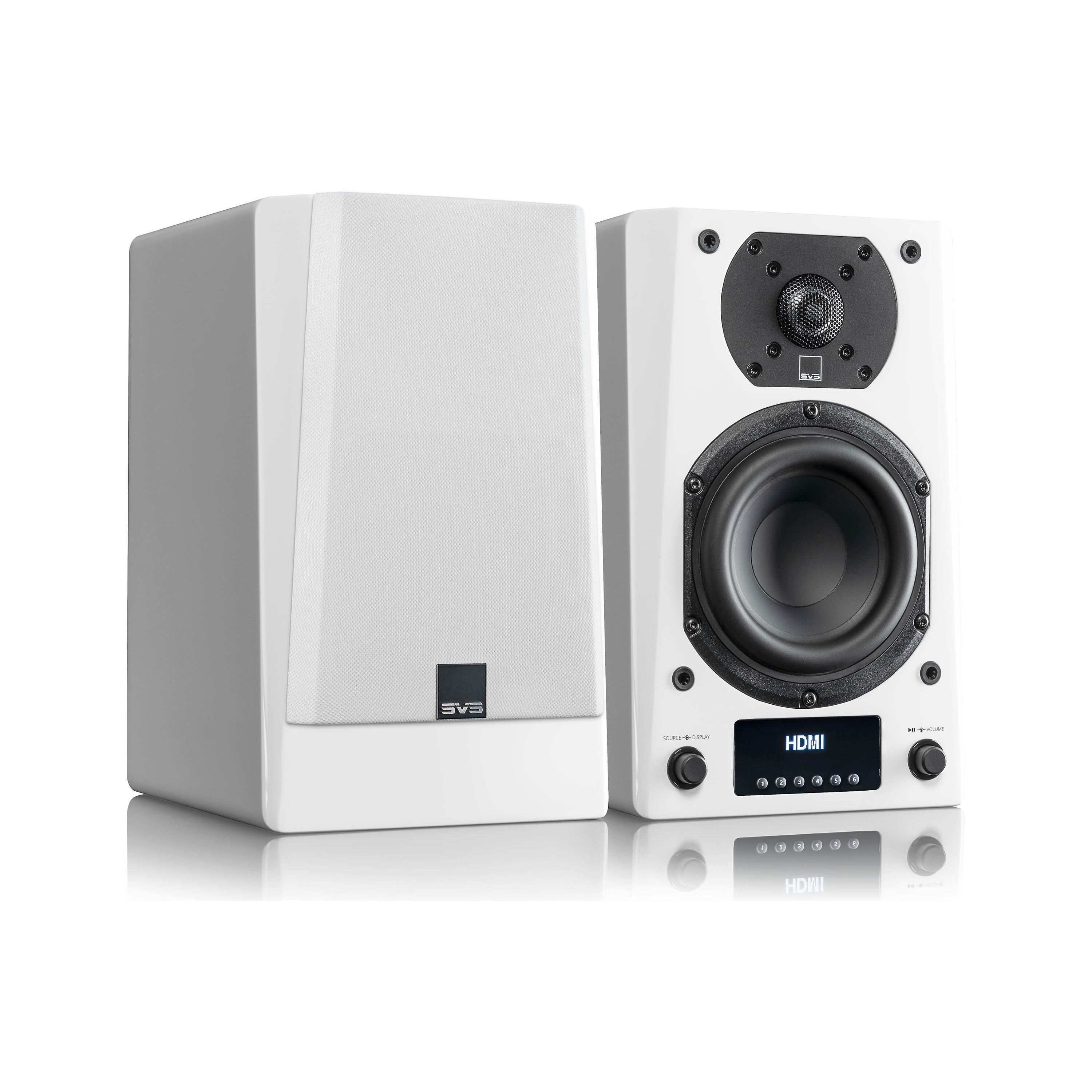 SVS Prime Wireless Pro Powered bookshelf speakers with Google Chromecast, DTS Play-Fi and Apple AirPlay 2 (White)