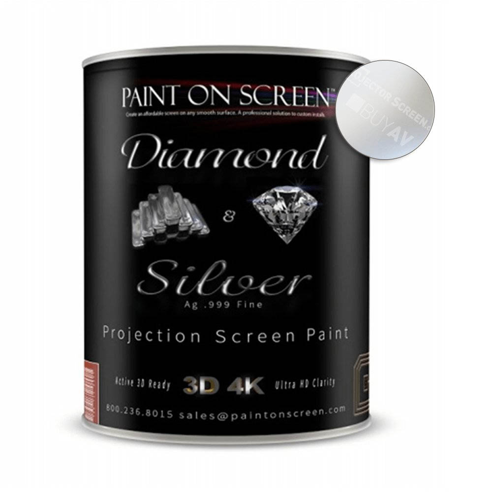 Projector Screen Paint - Diamond and Silver with 1.8 Gain - HD